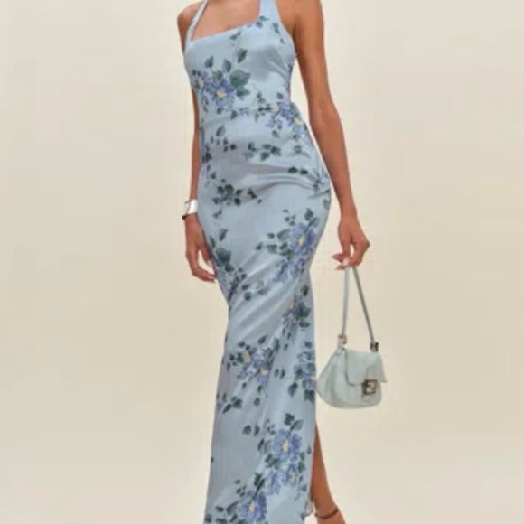 Reformation Ivan Silk Fresh Air Maxi Dress Brand New - Picture 5 of 13